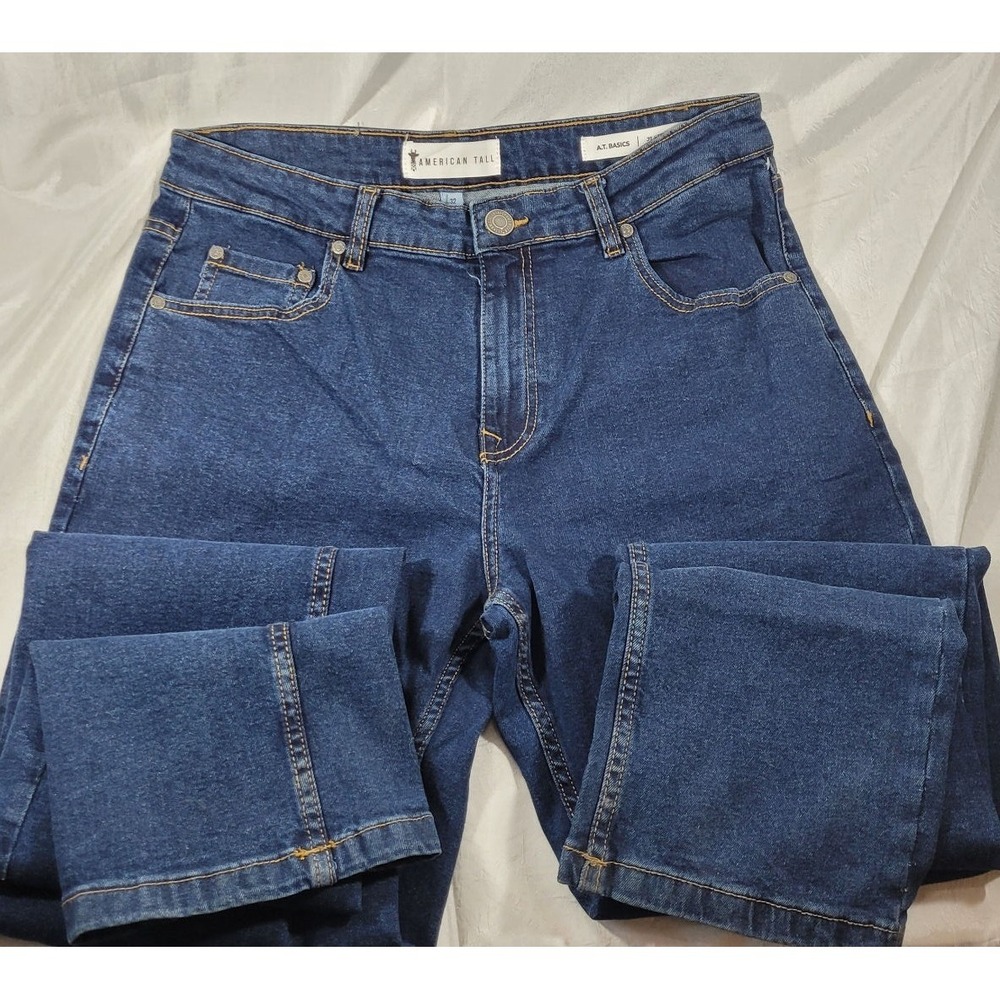 American Tall Men's A.T. Basics J1 Straight Fit Jeans - Dark Wash - Sz‎ 32/40